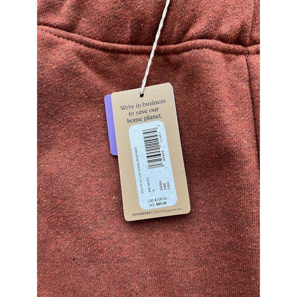 Patagonia Mens Fitz Roy Icon Uprisal Sweatpants Dish Brown Retails $89 XL NWT - Picture 2 of 7
